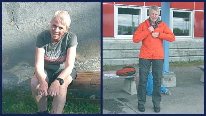Portræt af Grethe Aagaard taget på vandreferier. Foto privat