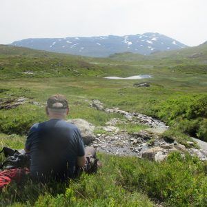 Johnny Hansen i den norske nationalpark Hardangervidda. Foto Axel Heiberg