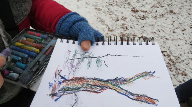 Tegne og gå: Walk'n'Draw. Om at se detaljerne i naturen ved at tegne dem.